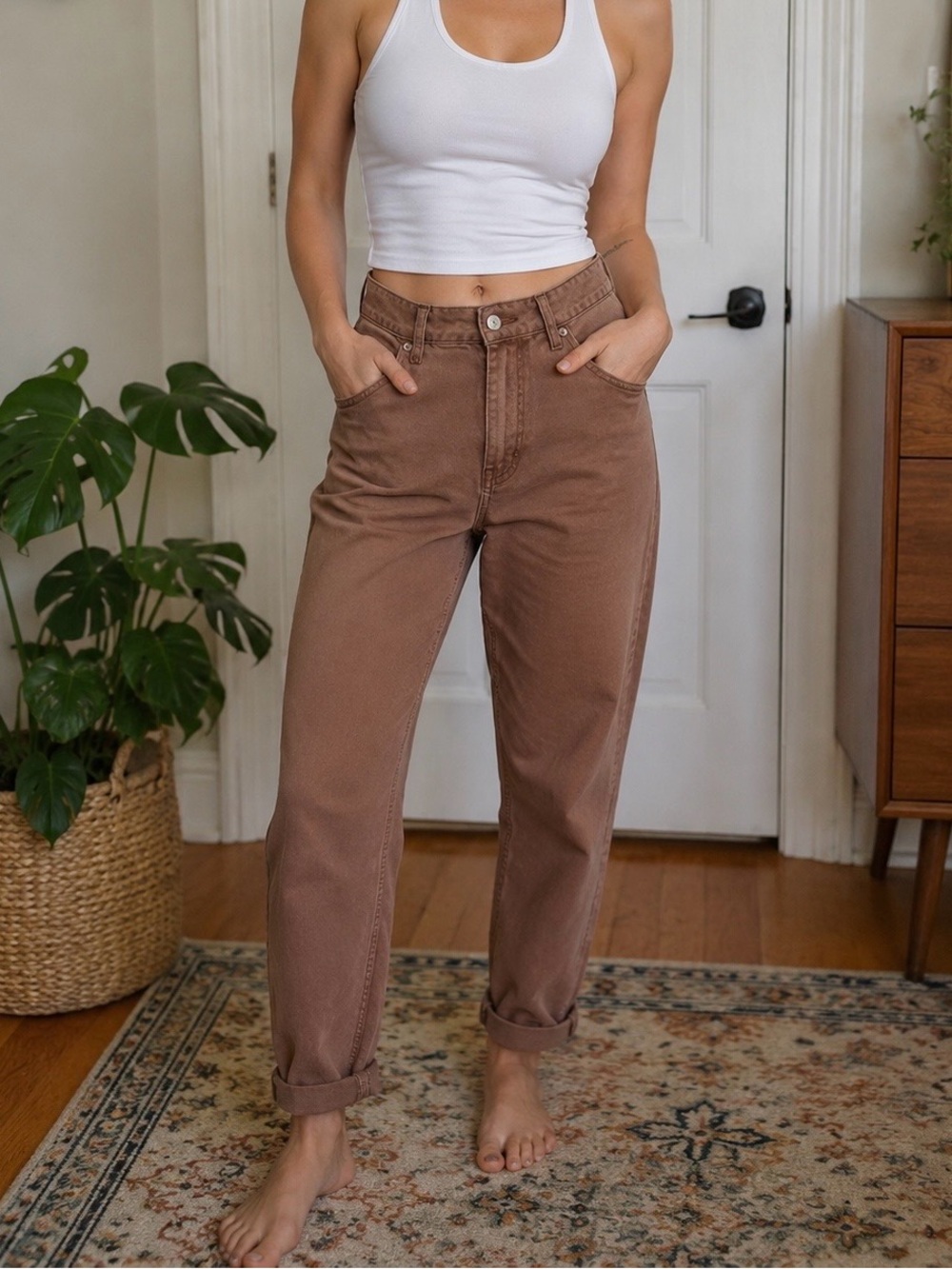 H&M Brown Wide Leg Pants